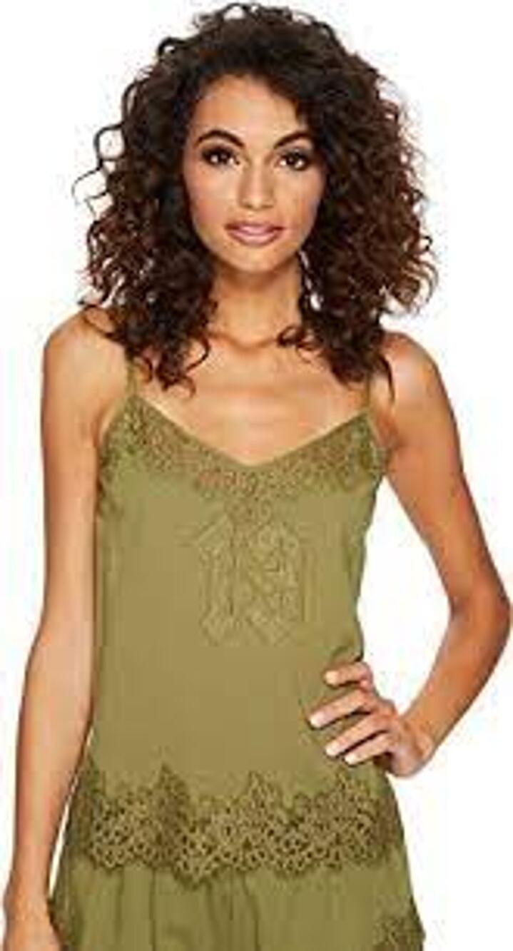 NWT Fenty Puma Lace Trim Sleep Cami, Olive Branch, Size Small